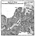 Fig. 136&mdash;Glacial sculpture on the southwestern flank of
the Cordillera Vilcapampa. Flat-floored valleys and looped terminal
moraines below and glacial steps and hanging valleys are characteristic.
The present snowfields and glaciers are shown by dotted contours.